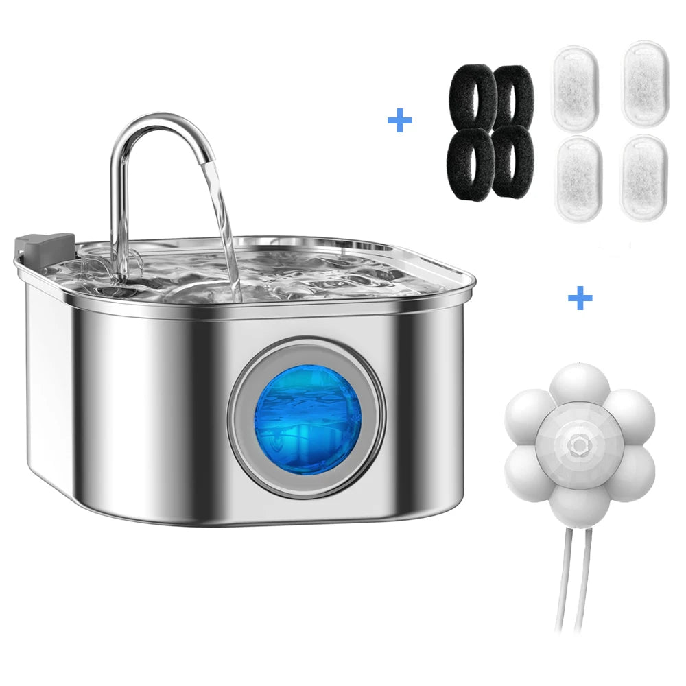 Stainless Steel Pet Water Fountain (3.2L)