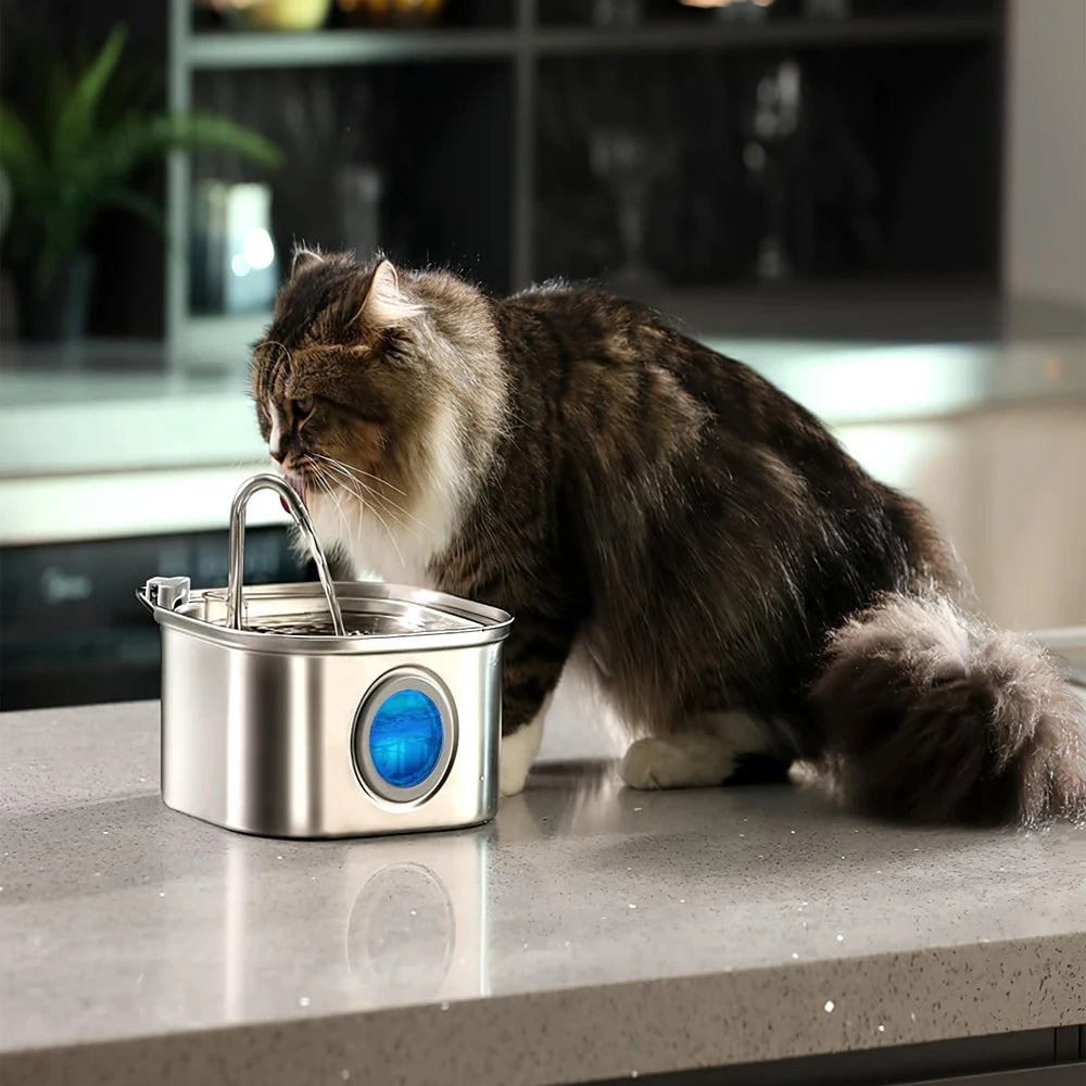 Stainless Steel Pet Water Fountain (3.2L)