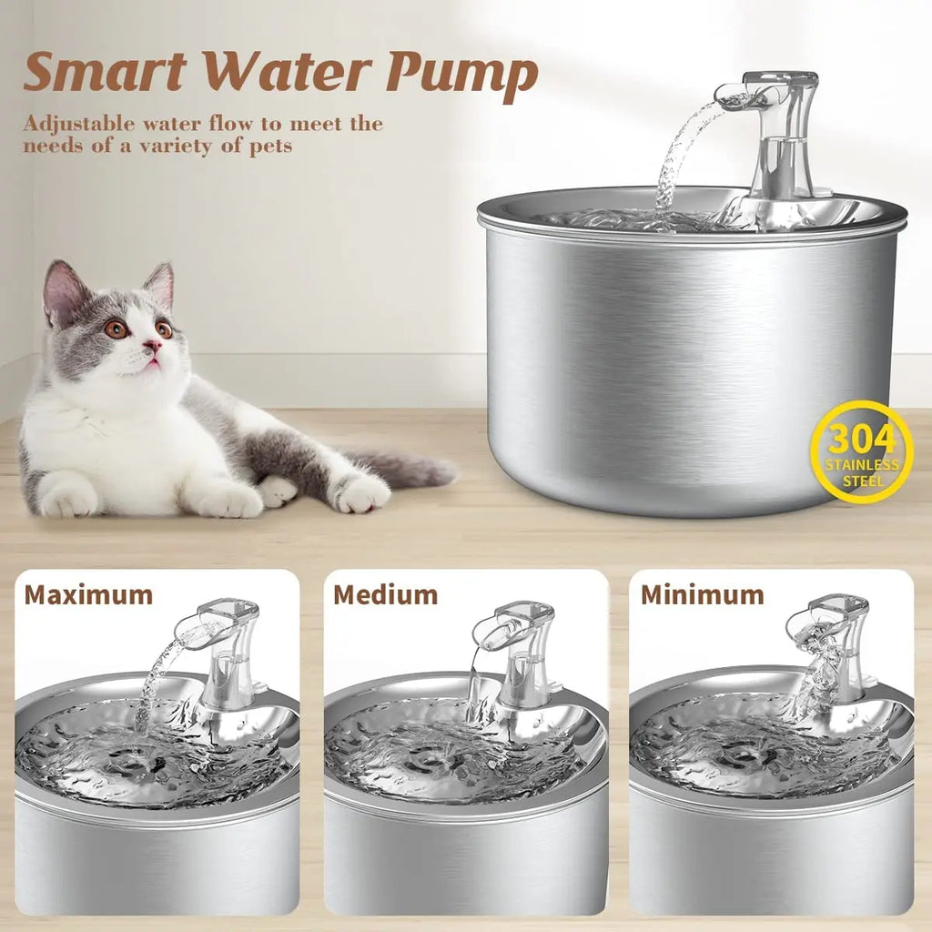 Stainless Steel Pet Water Dispenser (2L)