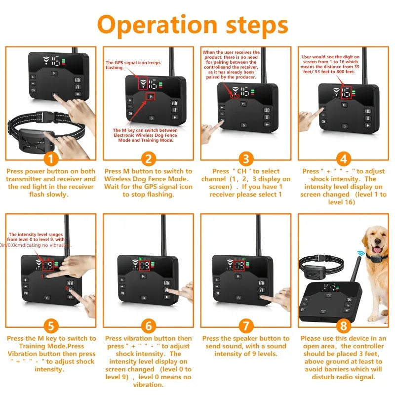 Wireless Fence Training Collar